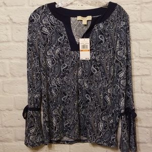 Michael Kors Long Sleeve Paisley Shirt